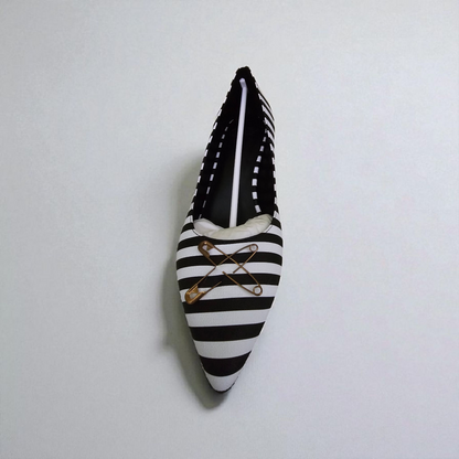 Kitten Heel Striped Love ❤️
